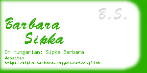 barbara sipka business card